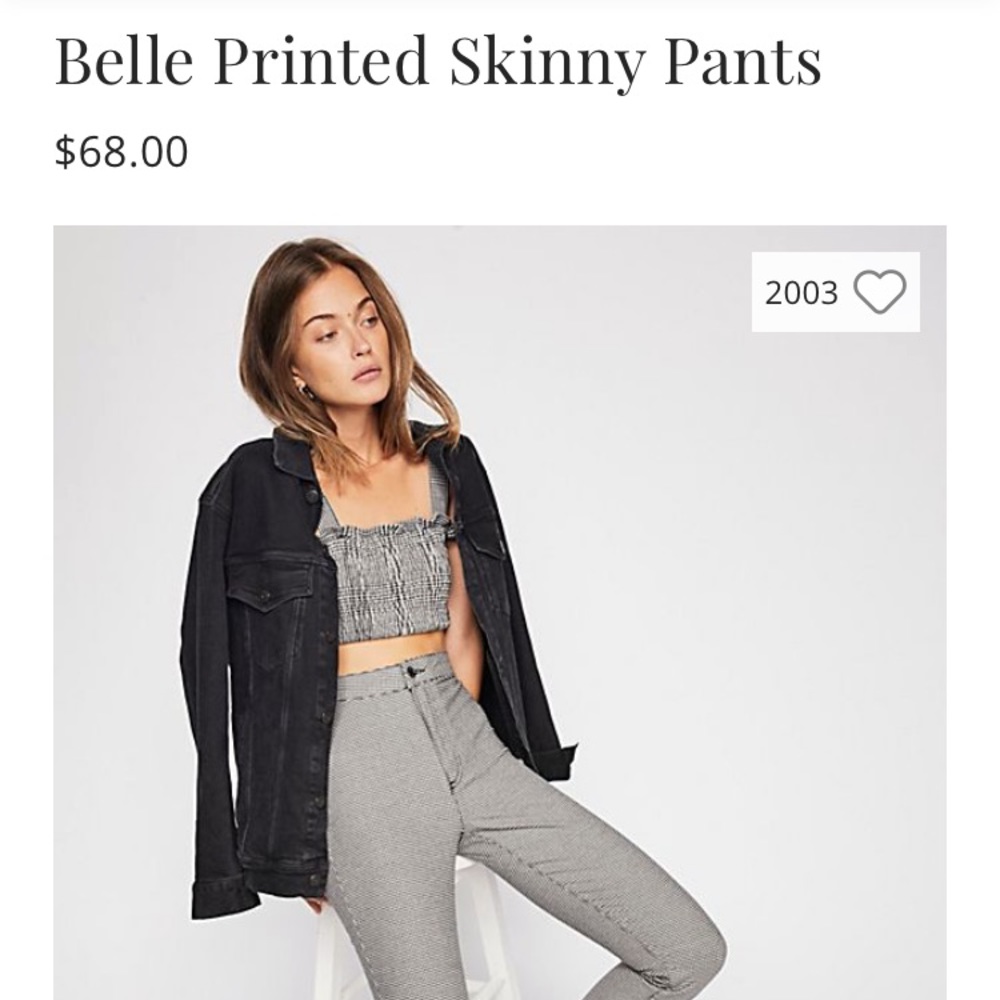 Free People Houndstooth Pants